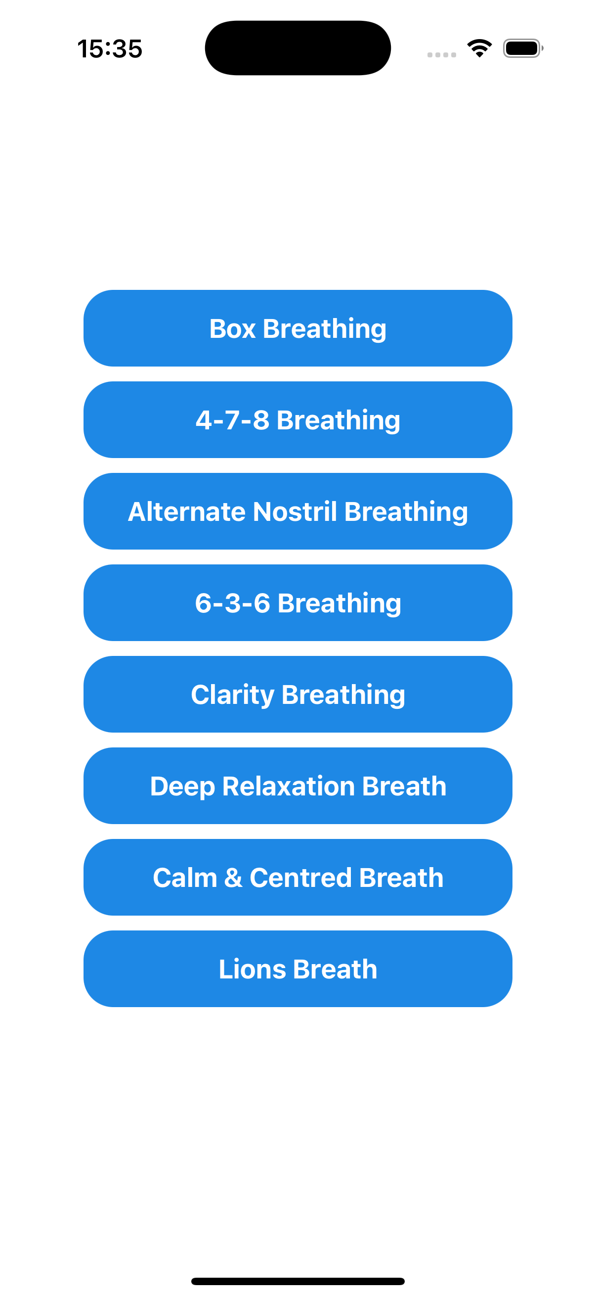 Breathe Daily Menu